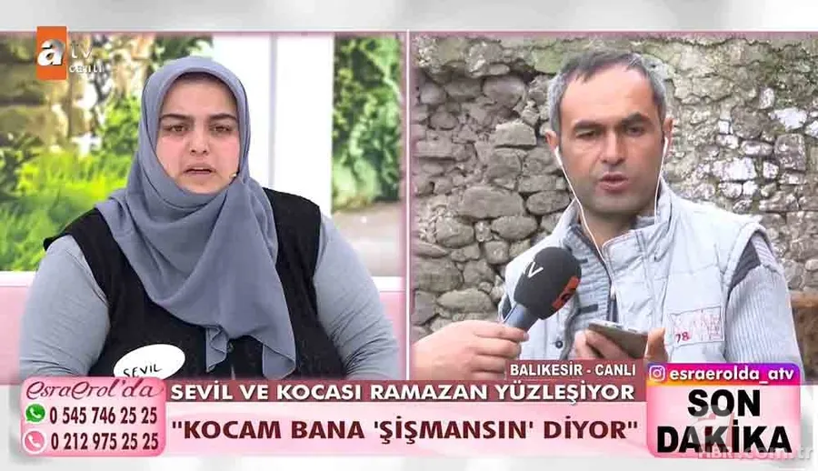 Türkiye Esra Erol'daki bu olayı konuşuyor! “Kocam bana varil ve fıçı diyor” demişti | Ramazan ve Sevil yüzleşti: "Kılları olsada karımı seviyorum" 11