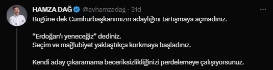 kazanamayacagini-anlayan-muhalefet-mizikciliga-basladi-erdogan-aday-olamaz-algisinda-gercekler-hepsi-birer-bir-1674762183172.jpg Kazanamayacağını anlayan muhalefet 'mızıkçılığa' başladı! "Erdoğan aday olamaz" algısında gerçekler: Hepsi birer birer itiraf etmişti - 3