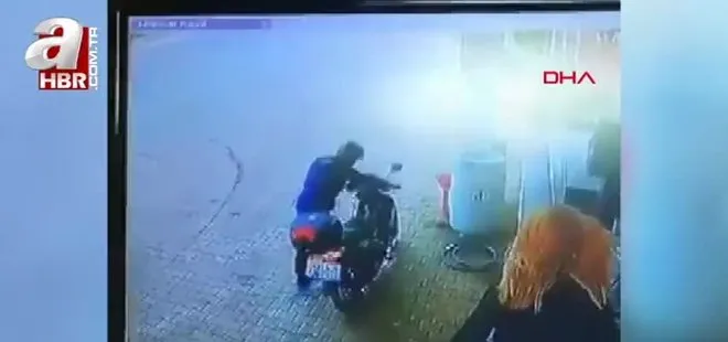 Düzce’de motosiklet sürücüsünün öldüğü kaza kamerada