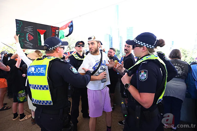 Avustralya'da 10 binler Gazze için ayaklandı! 2