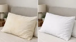 Kimyasal yok, makine yok: Sararan yastıklar 2 malzeme ile kar beyazı gibi parlayacak!