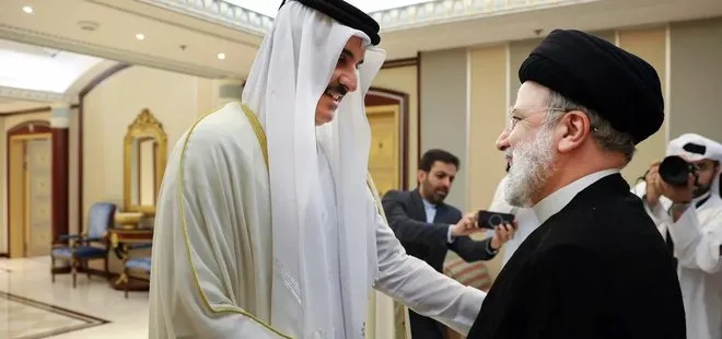 Katar Emiri Şeyh Temim ile İran Cumhurbaşkanı Reisi, Gazze’de ateşkesi görüştü