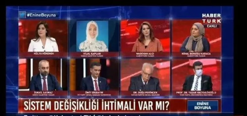 Habertürk canlı yayınında Hilal Kaplan'a skandal sansür! FETÖ PKK bağlantılarını tek tek saydı