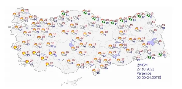 Meteoroloji 5 günlük hava durumu raporunu yayınladı! Doğuda eksi 8 batıda 30 derece sıcaklık | Pastırma sıcakları... - 8