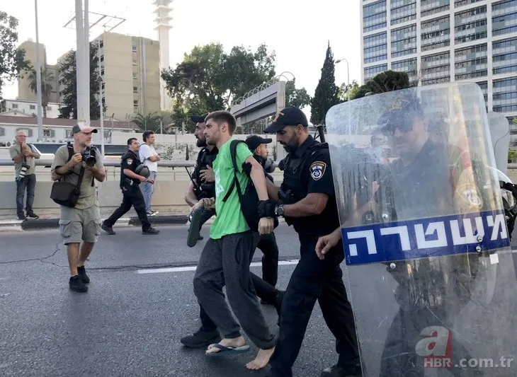 İsrail'de polis şiddeti! Göstericileri yerlerde sürüklediler