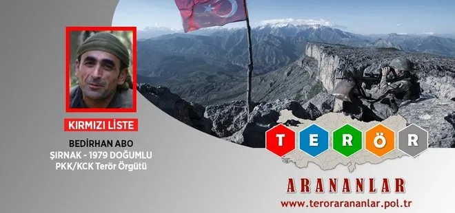 Kırmızı Kategoride aranan terörist ’Bedirhan Abo’ öldürüldü