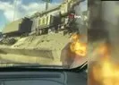Rus tankına molotoflu saldırı!
