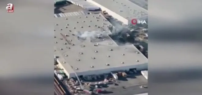 ABD’de tek motorlu uçak fabrika çatısına düştü: 2 ölü, 18 yaralı