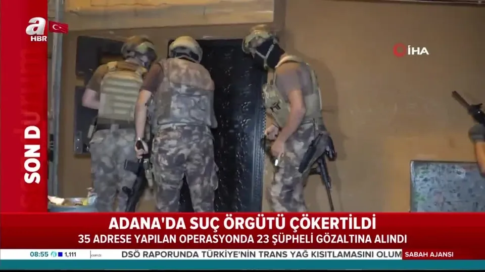 Adana’da suç örgütlerine operasyon