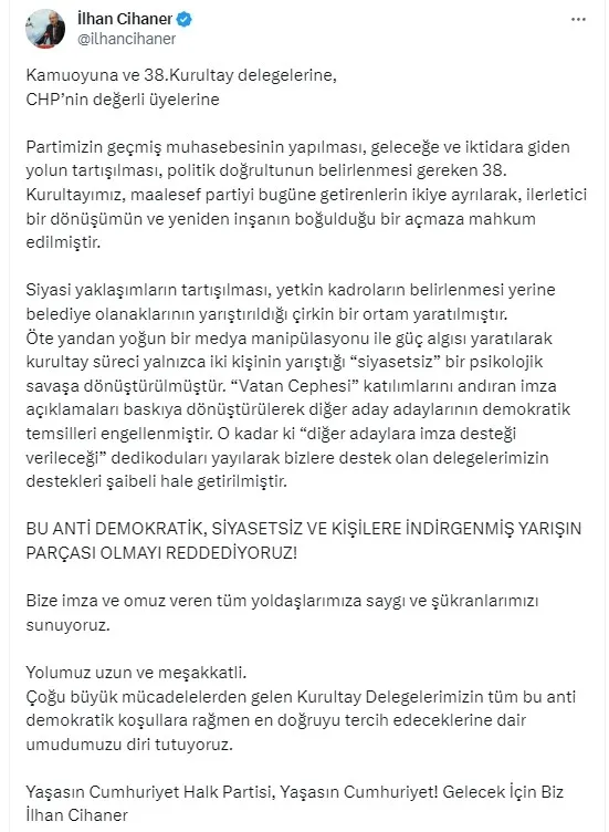 Tavşan koltuğa zıpladı! CHP’de Bay Kemal devri kapandı! Büyük hesaplaşmayı Özgür Özel kazandı