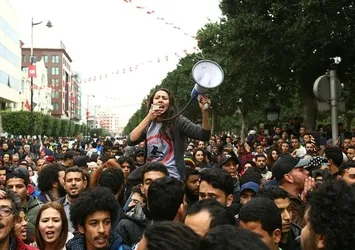 Tunus'ta protesto gösterileri