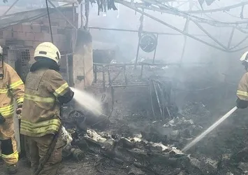 İzmir'de polyester fabrikasında yangın