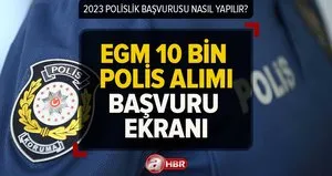 EGM polislik başvuru ekranı!