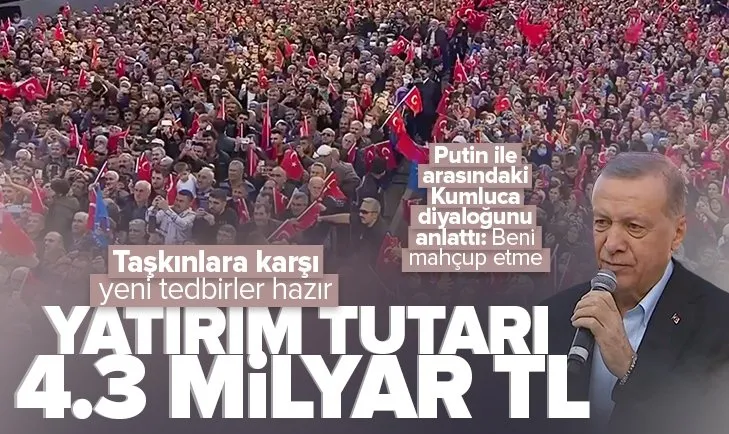 Son dakika: Başkan Erdoğan selin vurduğu Kumluca’da! Dikkat çeken Putin diyaloğu