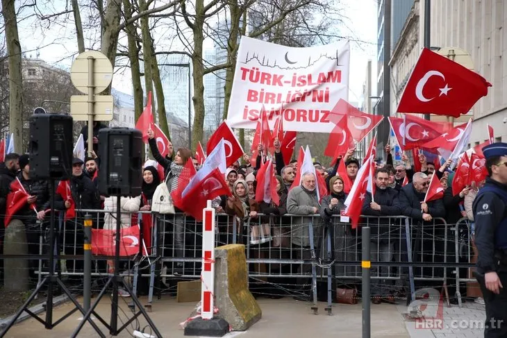 Başkan Erdoğan'a Belçika'da coşkulu karşılama