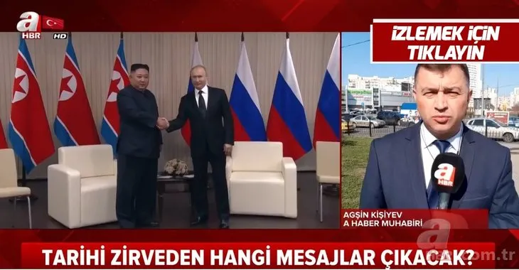 Putin, Kim Jong-un ile bir araya geldi