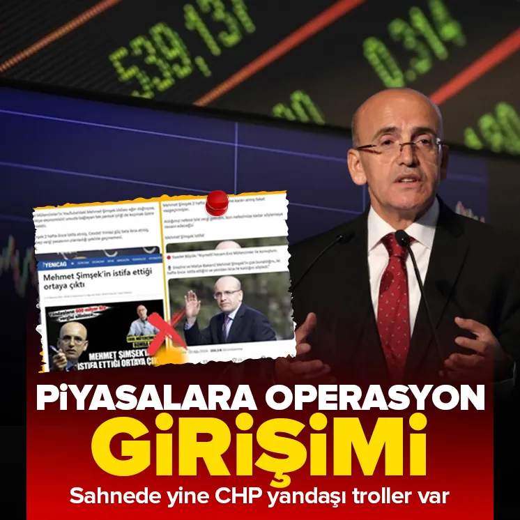 Şimşek istifa etti yalanıyla operasyon çabası