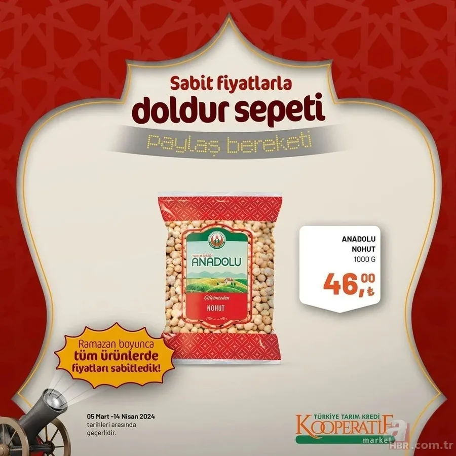 Tarım Kredi Market 30 Mart indirim kataloğu yayınladı! Kaşar peynir 205,00 TL’ye, tost peyniri 185,00 TL’ye, tereyağı 259,00 TL’ye, süt 22,50 TL’ye satışta 13
