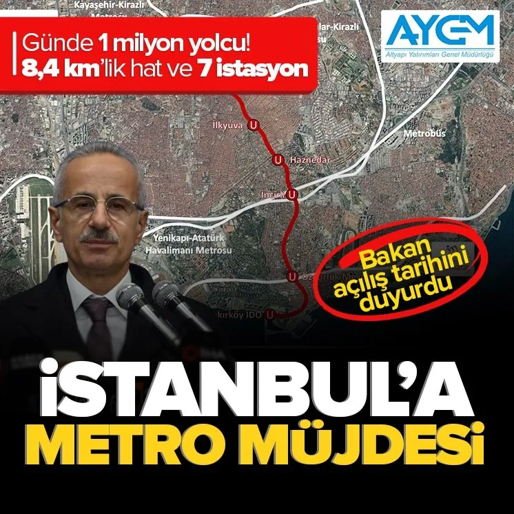Bakırköy Kirazlı Metro Hattı için tarih belli oldu