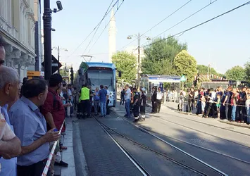 Sultanahmet'te tramvay arızalandı