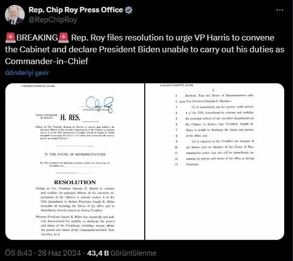 Cumhuriyetçiler harekete geçti: ABD Başkanı Joe Biden görevden mi alınacak? | Canlı yayındaki düello büyük tartışma yarattı