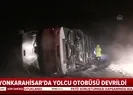 Afyonkarahisarda yolcu otobüsü devrildi