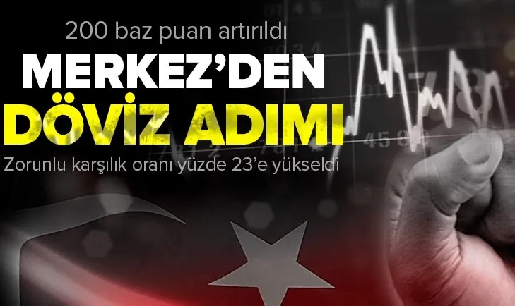 Merkez Bankası’ndan son dakika kararı! Yabancı para karşılık oranlarını 200 baz puan arttırdı