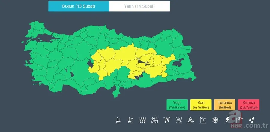 Kar yağışına 3 gün ara! Meteoroloji 16 il için sarı alarm verdi: Buzlanma, çığ ve don... 2