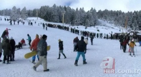 Kış turizminin gözde adresi Uludağ’a tatilciler akın etti