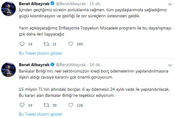 Bakan Berat Albayrak: Enflasyonla Topyekun Mücadele programını yarın açıklayacağız - 1