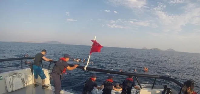 Bodrum’da göçmen teknesi battı!