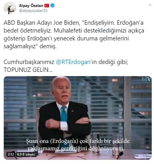 Başkan Erdoğan ve Türkiye’yi hedef almıştı! ABD’li Joe Biden’a CHP, PKK ve FETÖ dışında tepki yağdı