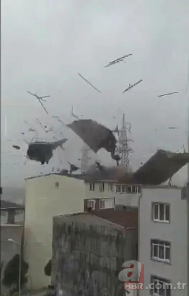 İstanbul'da lodos kabusu: Dehşeti yaşadılar! Can pazarı kamerada 14