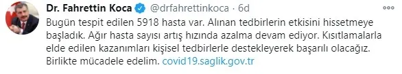 Son dakika: Sağlık Bakanlığı 10 Aralık 2020 koronavirüs vaka sayısını açıkladı | Türkiye’de Kovid-19’dan bugün kaç kişi öldü