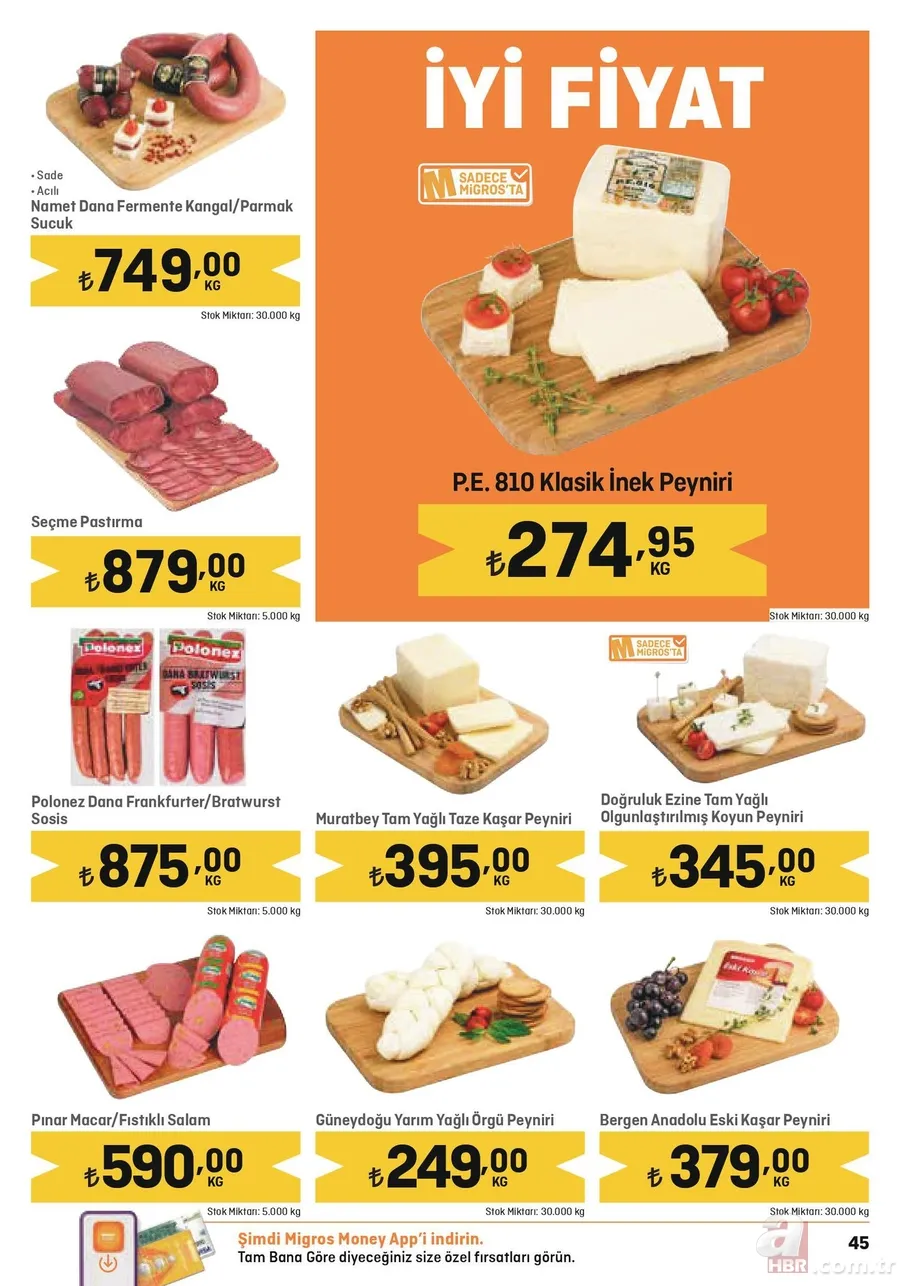 Migros 26 Nisan indirim kataloğu yayında! Migros’da 5KG Un 69,00 TL, Süzme Peynir 59,90 TL, Salça 39,95 TL, Ayçiçek Yağı 5L 199,95 TL’den satışta 10