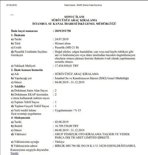 İsraf diye 730 araç iade eden İmamoğlu'ndan 997 araçlık yeni ihale - 1