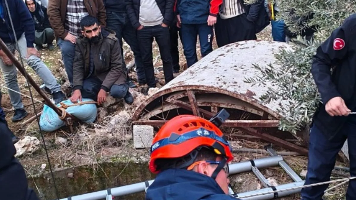Adıyaman'da korkutan kaza! Gezintiye çıktığı sırada su kuyusuna düştü