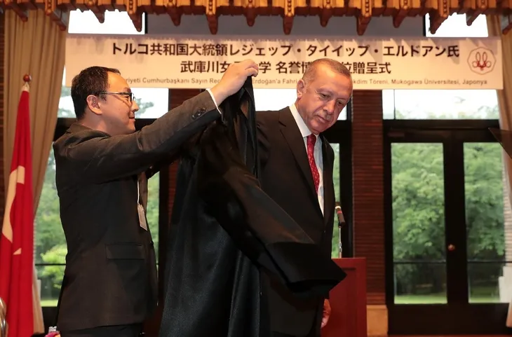 Başkan Erdoğan Japonya'da çay seremonisine katıldı