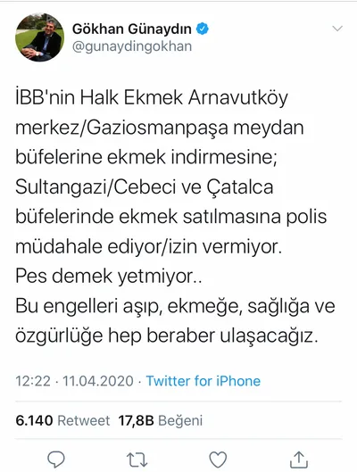 CHP’li İBB’nin ekmek yalanına Gaziosmanpaşa Belediye Başkanı ve büfe sahiplerinden cevap