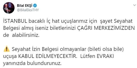 Türk Hava Yolları yurt içi uçuşlarında uygulanacak yeni kararları duyurdu - 1