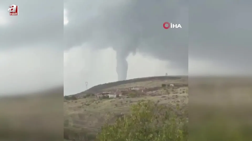 Ankara Ayaş’ta hortum oluştu