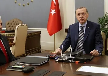 Erdoğan, Başbakan Yıldırım ile görüşüyor