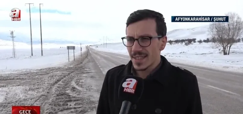 Yolda kalan vatandaşlara çay ve bisküvi dağıtan imam Adem Eser A Haber'e konuştu: Zaten dinimizin de emri bu vatandaşlara yardımda bulunduk