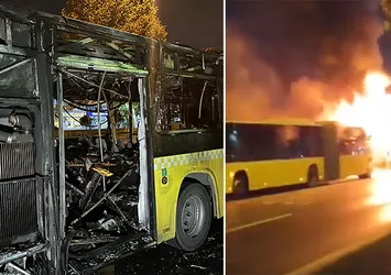 CHP’li İBB’de İETT faciası: Otobüs yandı bitti kül oldu! Vatandaşlar korku dolu anlar yaşadı