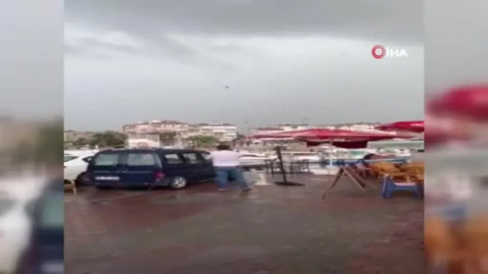Hortum Tekirdağ’ı vurdu! O anlar kamerada...