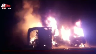 Feci kaza! Yolcu otobüsü ve tanker çarpıştı