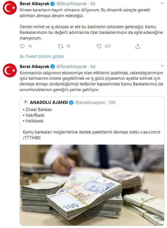 Son dakika: Hazine ve Maliye Bakanı Berat Albayrak’tan bankalara flaş çağrı!