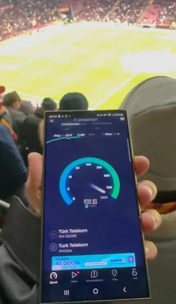 Bakan Uraloğlu A Haber’de duyurmuştu! 5G denemesi Galatasaray maçında yapıldı