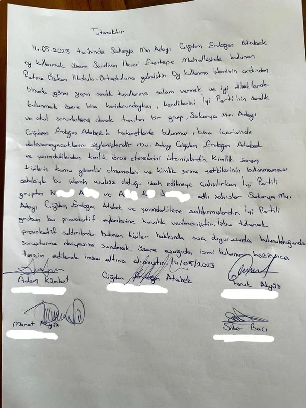 Sakarya’da İYİ Partili görevlilerden AK Parti Milletvekili adayı Çiğdem Erdoğan Atabek’e saldırı