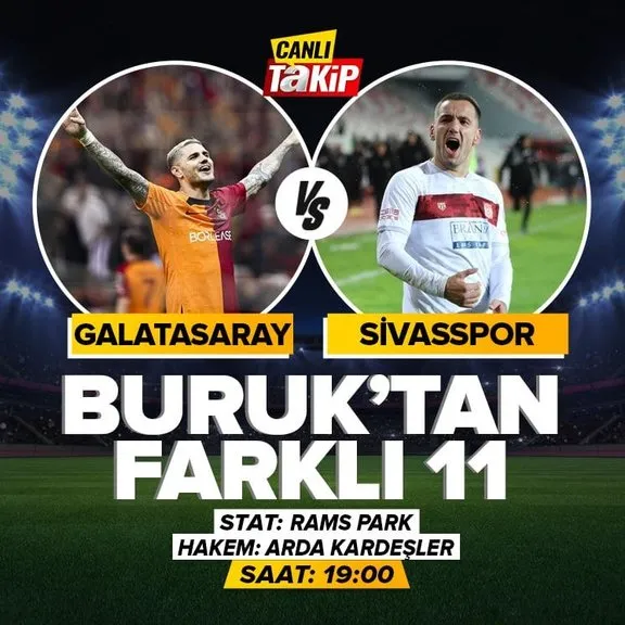 Okan Buruk’tan hücumda farklı tercih! İşte Galatasaray-Sivasspor maçı ilk 11’leri...